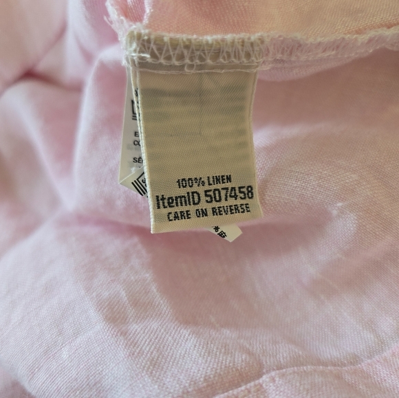 L.L. Bean 100% Linen Button Down Top Size Medium - Picture 7 of 7
